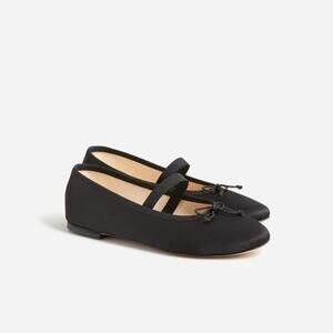 J.Crew 'Zoe' Black Strappy Silk Flats Size 7